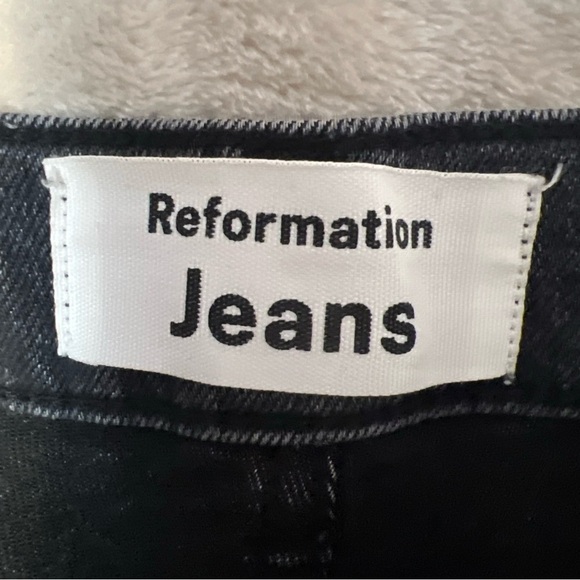 Reformation Jeans Size 28 Gibson Wash Charcoal Gray High Rise Stretch - Picture 5 of 11